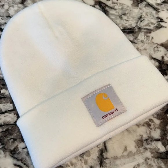 Carhartt White Beanie WIP Watch Hat ONE SIZE - NWT